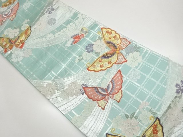 JAPANESE KIMONO / FUKURO OBI / WOVEN BUTTERFLY 